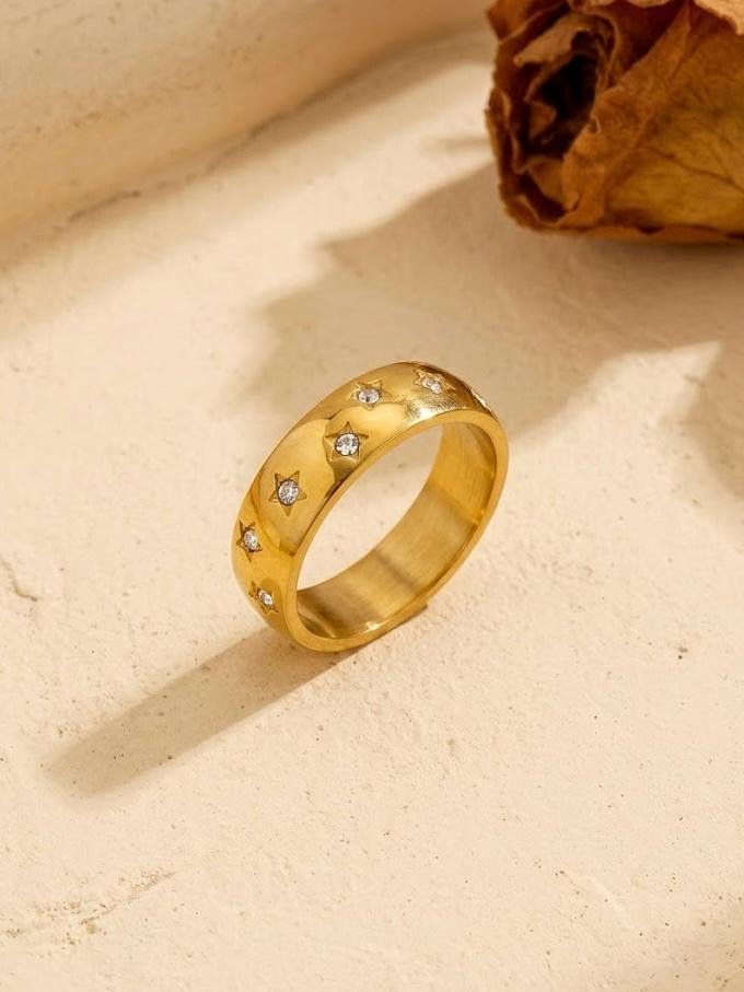 Stardust Starlight Band Ring - Gold