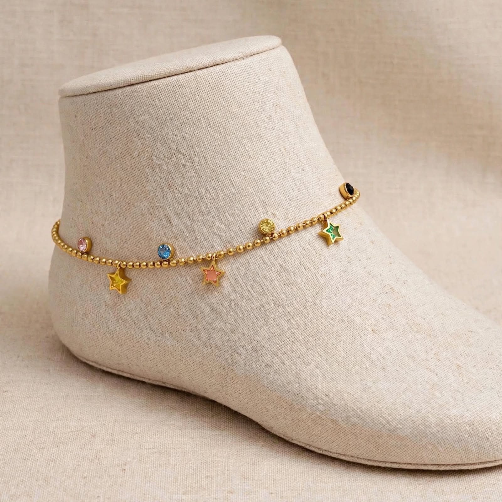 Celeste Prism Star Anklet