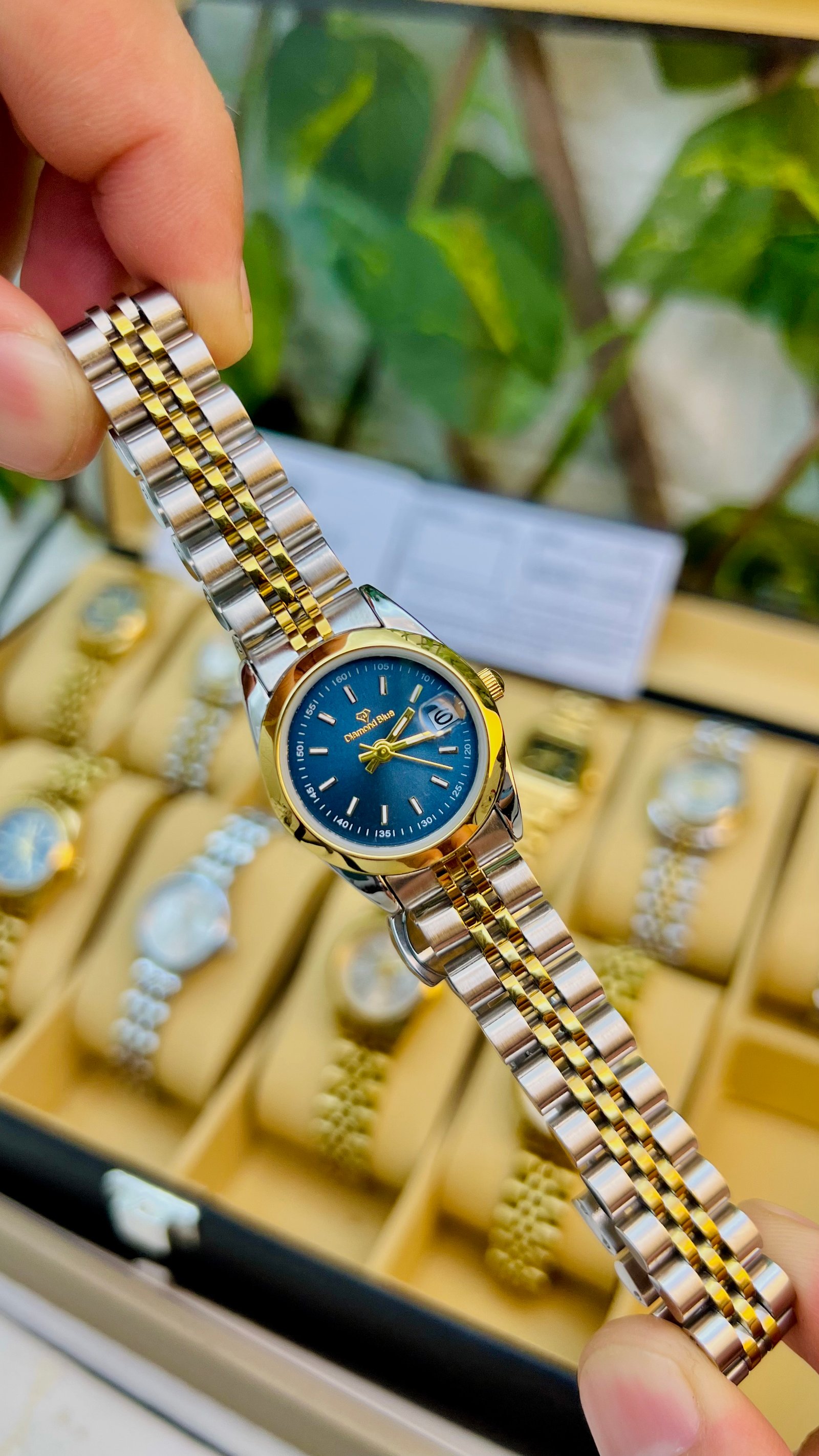 Diamond Blue Two-Tone Jubilee Blue Dial Watch